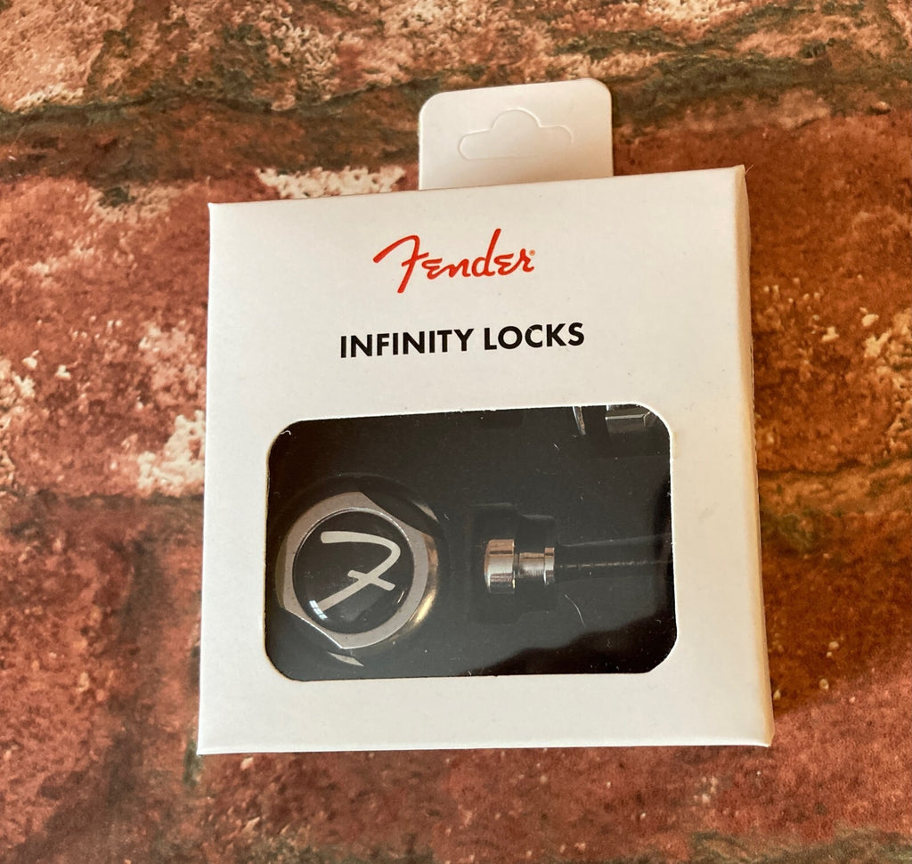 Fender Infinity Strap Locks in Chrome - Straplocks for Electric & Bass Guitar