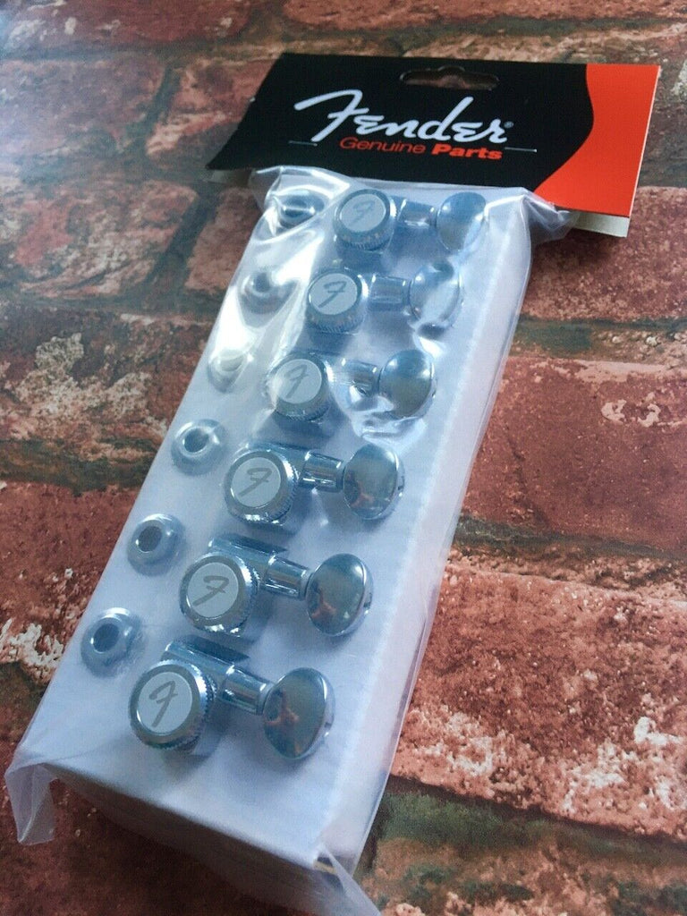 Fender 2-Pin Mount Staggered Locking Tuners with Vintage Style Buttons ...