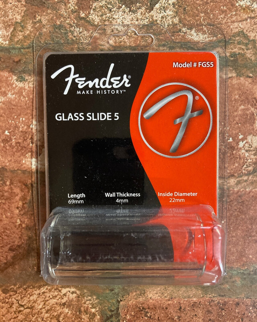 Fender Glass Guitar Slide, Fat Large Size 5, Electric & Acoustic Bottleneck