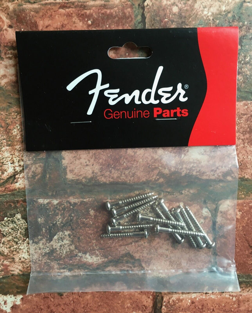 Fender Vintage-Style 12 x Stratocaster Bridge Mounting Screws for Strat, Nickel