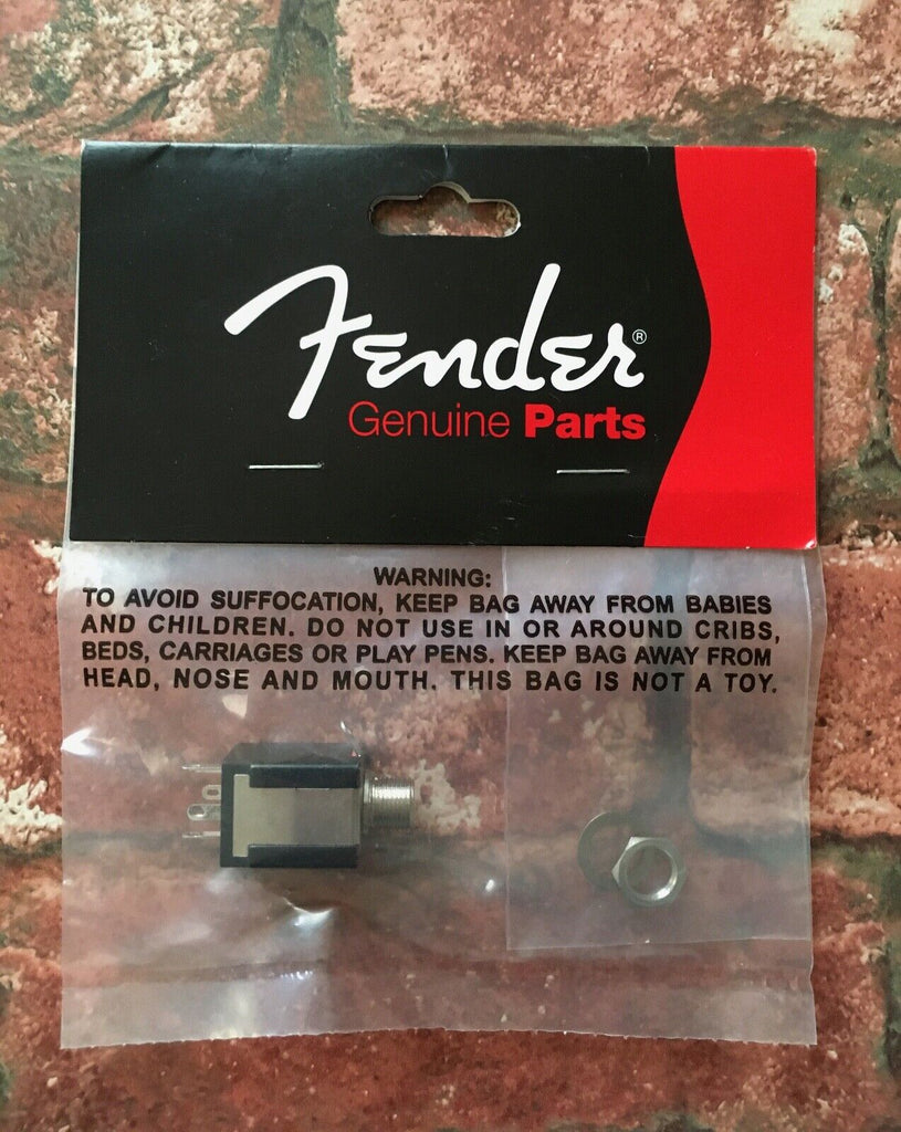 Fender 1/4" Output Jack w/ Battery Switching Pin for Fishman / Active Electrics