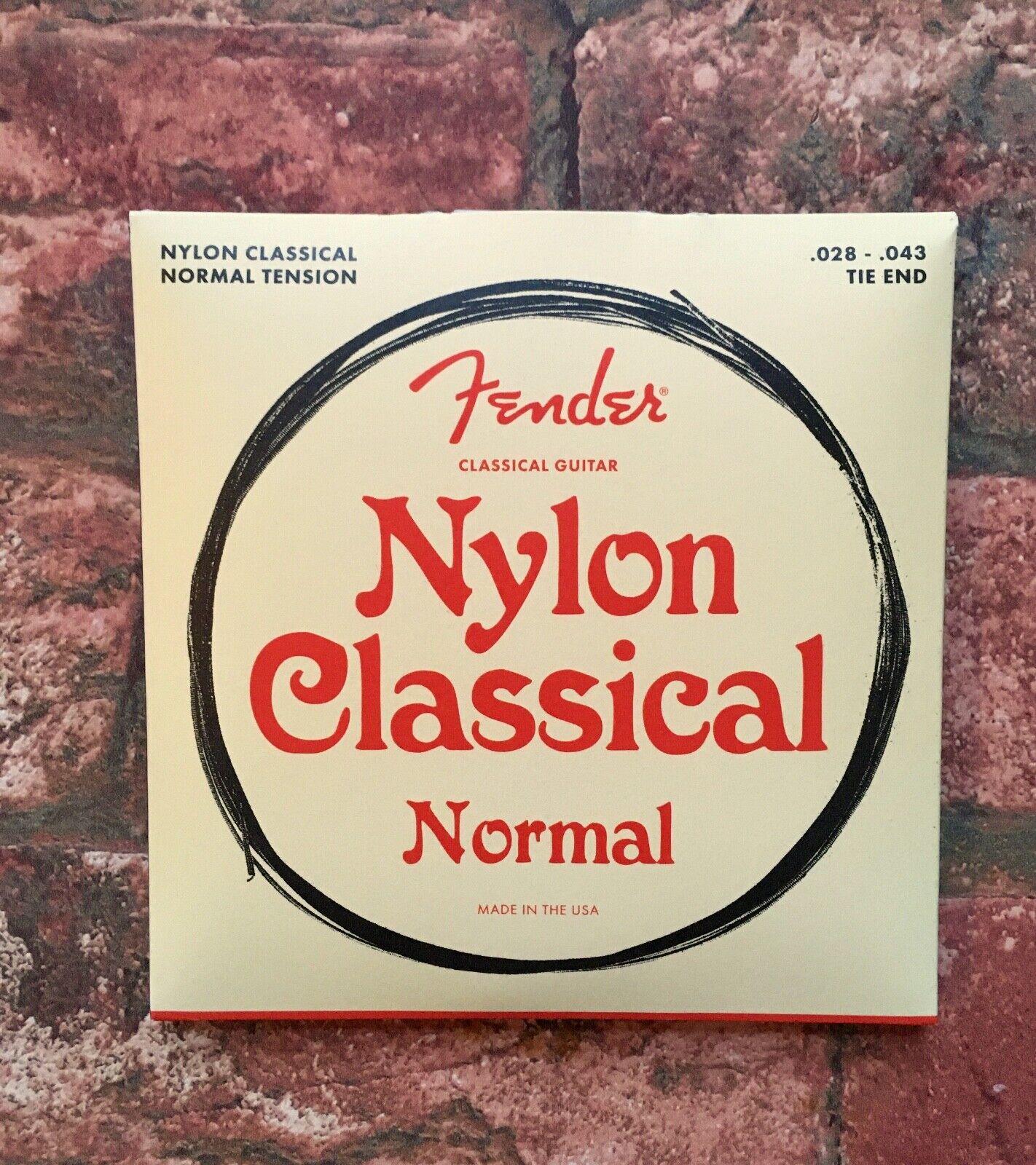 Fender USA Nylon String Classical Guitar Set of Strings, Tie-End, Norm ...