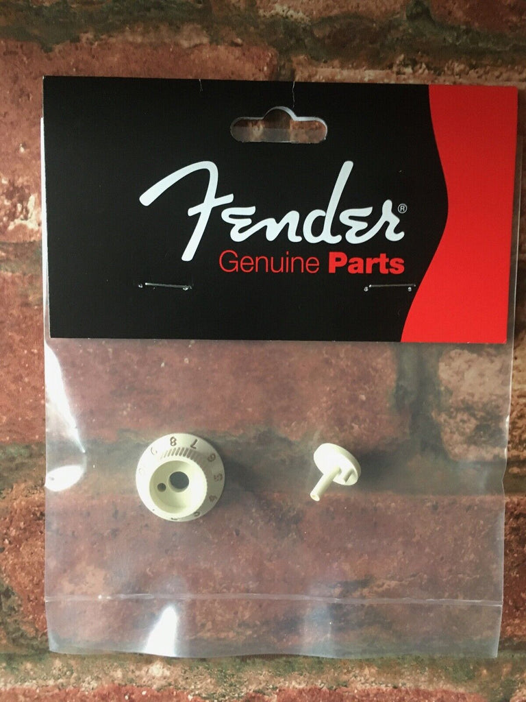 Fender Stratocaster S-1 Switch Volume Knob / Cap Set for S1 Strat, Parchment