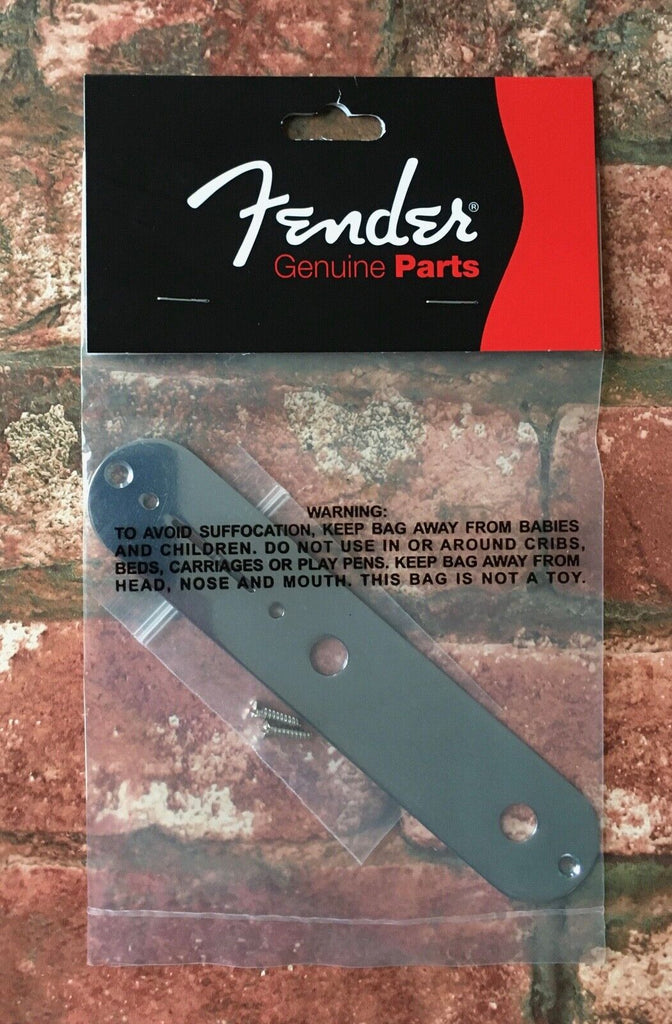 Fender Vintage Telecaster 2-Hole Control Plate for USA & MIM Tele, Chrome Plated