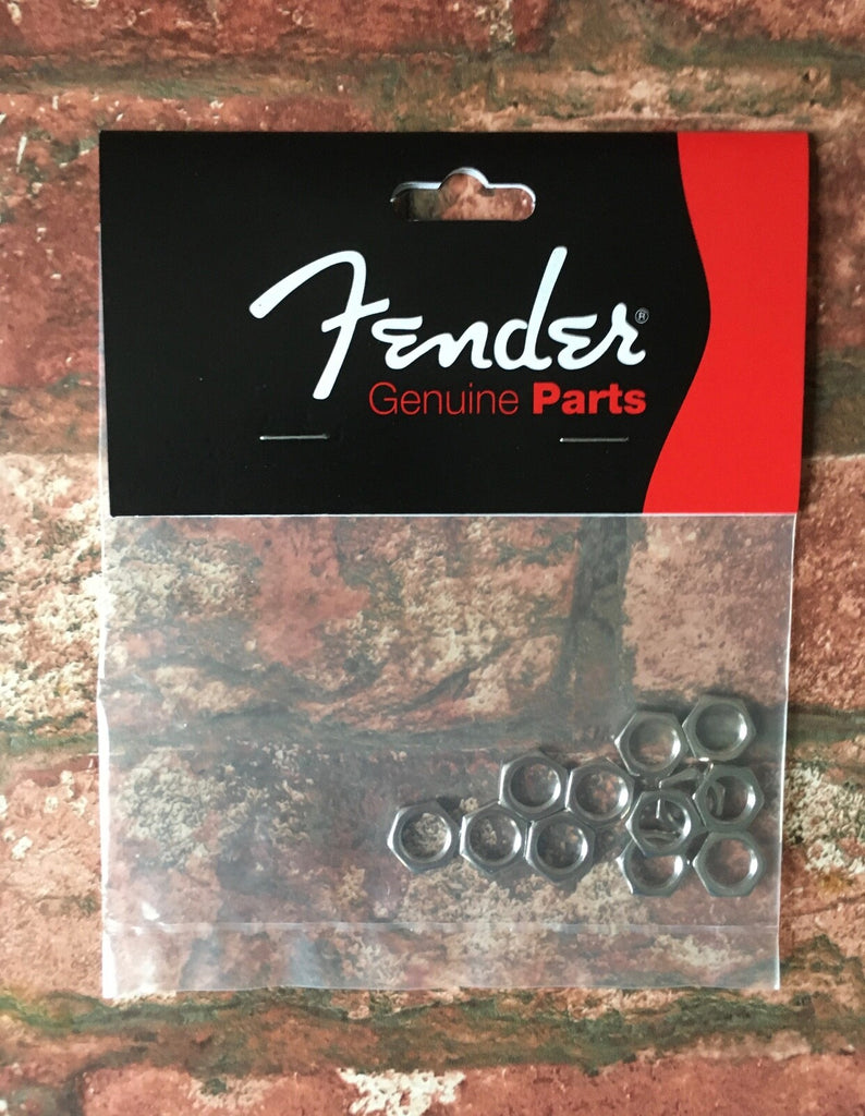 Fender Pot Nuts- Fixings for Jacks and Potentiometers on Guitars & Amps, 12-Pack