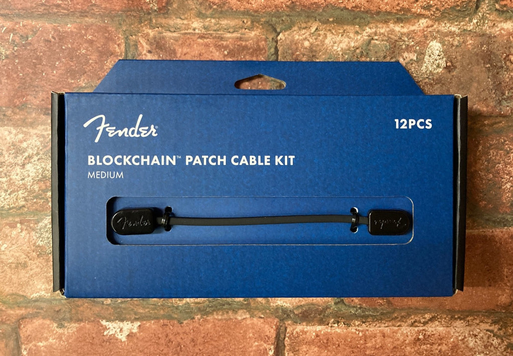 Fender Blockchain Patch Cable Kit for Guitar Pedalboards, Right Angled, Medium