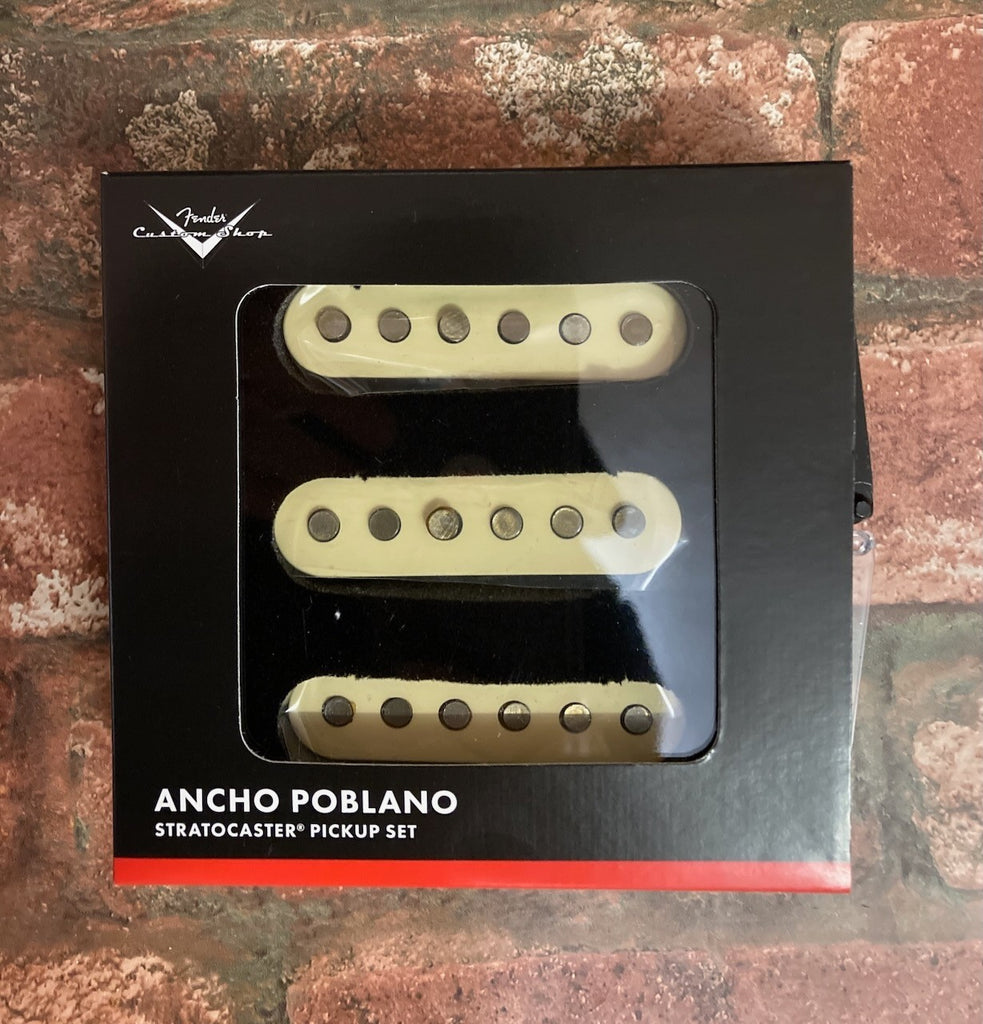 Fender Custom Shop Ancho Poblano Stratocaster Strat Pickups, Set of 3 Aged White