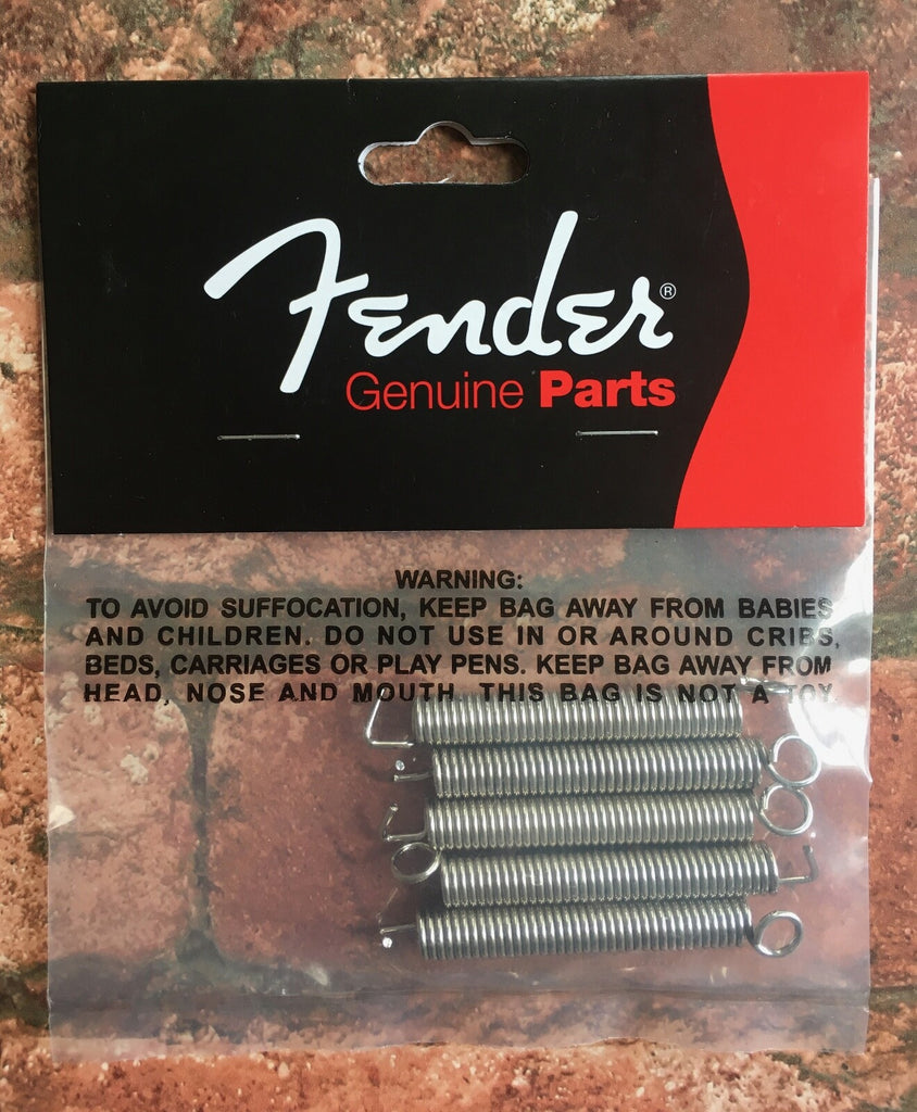 Fender Stratocaster Tremolo Tension Springs x5 for USA Strat Trem, Nickel Plated