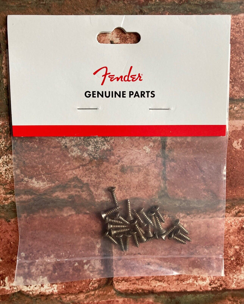Fender Road Worn Pickguard Screws / Scratchplate / Control Plate Aged Nickel x24
