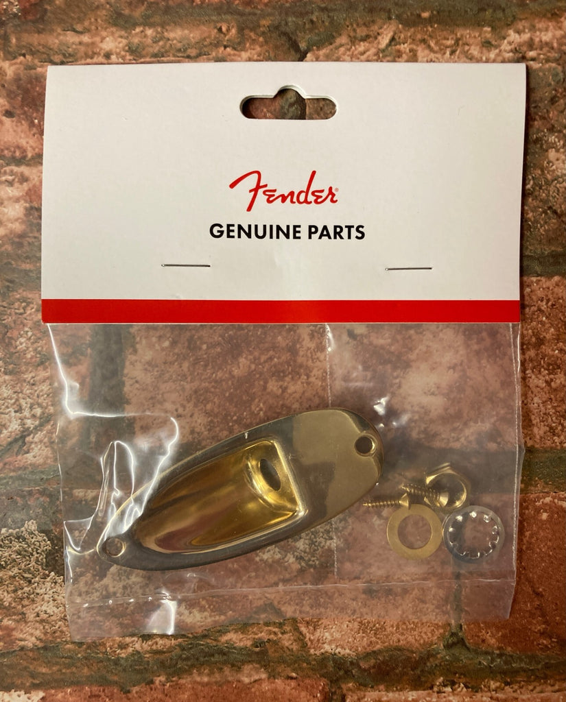 Fender Stratocaster Gold Output Jack Plate 'Boat' Ferrule for Strat, USA Made