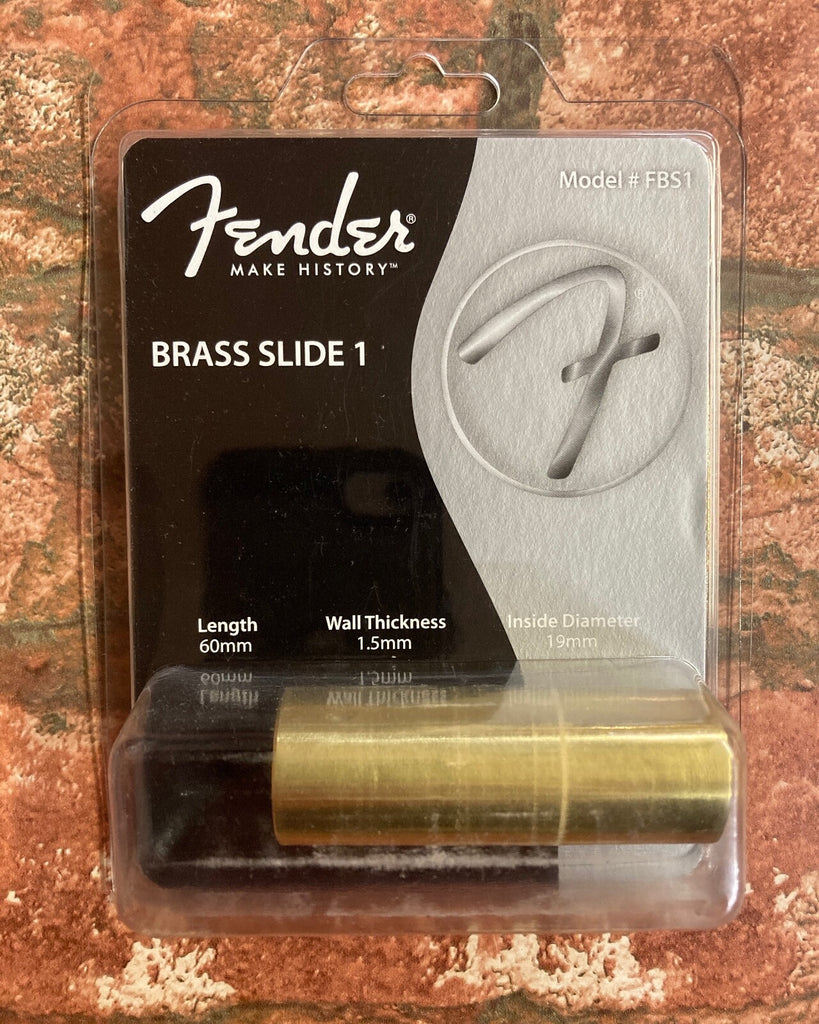 Fender Solid Brass Guitar Slide, Standard Medium Size, for Electric & Acoustic